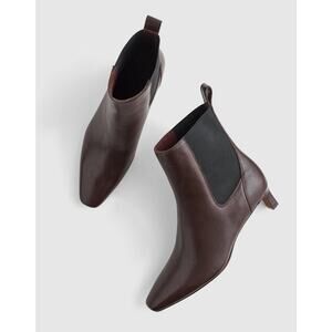 Madewell Women's The Dimes Chelsea Boots Leather Turkish Coffee Size 9